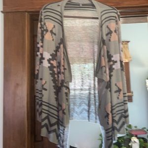 Angle cardigan long sleeve